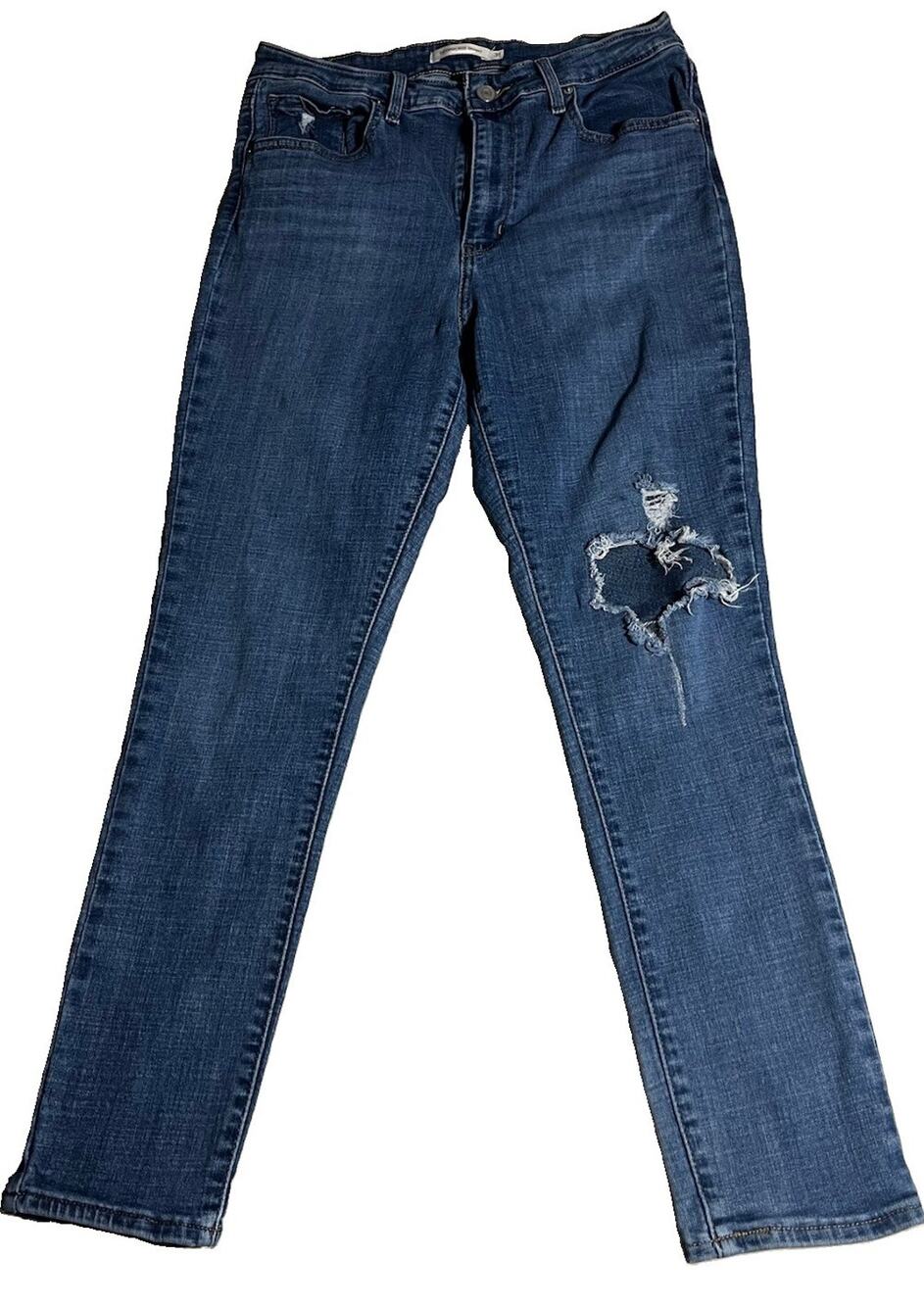 Levi’s 721 High Rise Skinny Jeans Women’s Size 31 Blue Stretch Denim